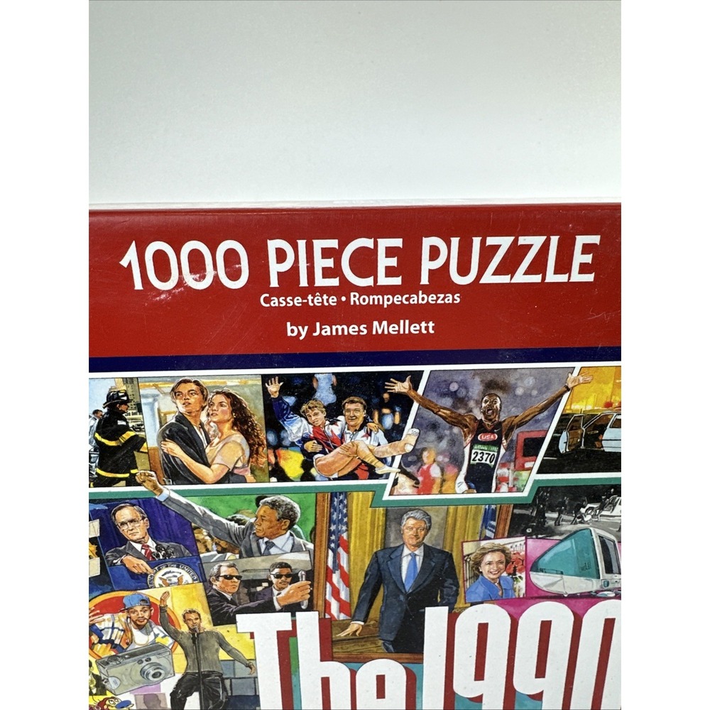 NEW White Mountain Jigsaw Puzzle THE 1990'S Collage 1000 Piece 24X30 Mellett 90s - Picture 2 of 16